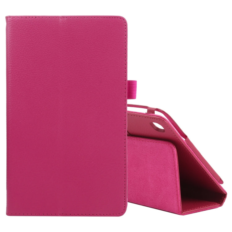 Litchi Texture Solid Color Horizontal Flip Leather Case with Holder & Pen Slot