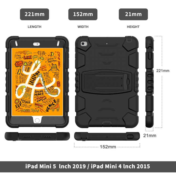 3-Layer Protection Screen Frame + PC + Silicone Shockproof Combination Case with Holder