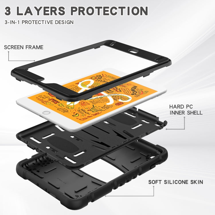 3-Layer Protection Screen Frame + PC + Silicone Shockproof Combination Case with Holder