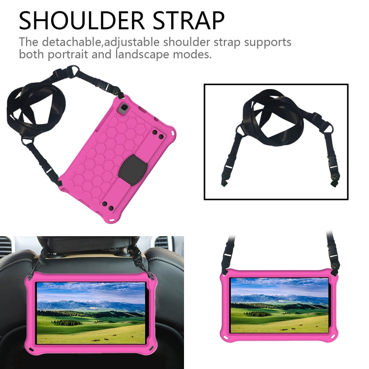Honeycomb Design EVA + PC Four Corner Shockproof Protective Case with Strap