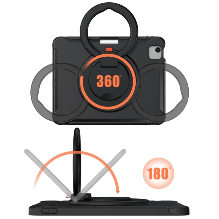 Shocproof Silicone + PC Protective Case with 360 Degree Rotation Foldable Handle Grip Holder & Pen Slot