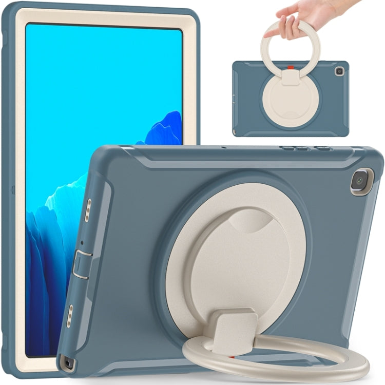 Shocproof Silicone + PC Protective Case with 360 Degree Rotation Foldable Handle Grip Holder & Pen Slot