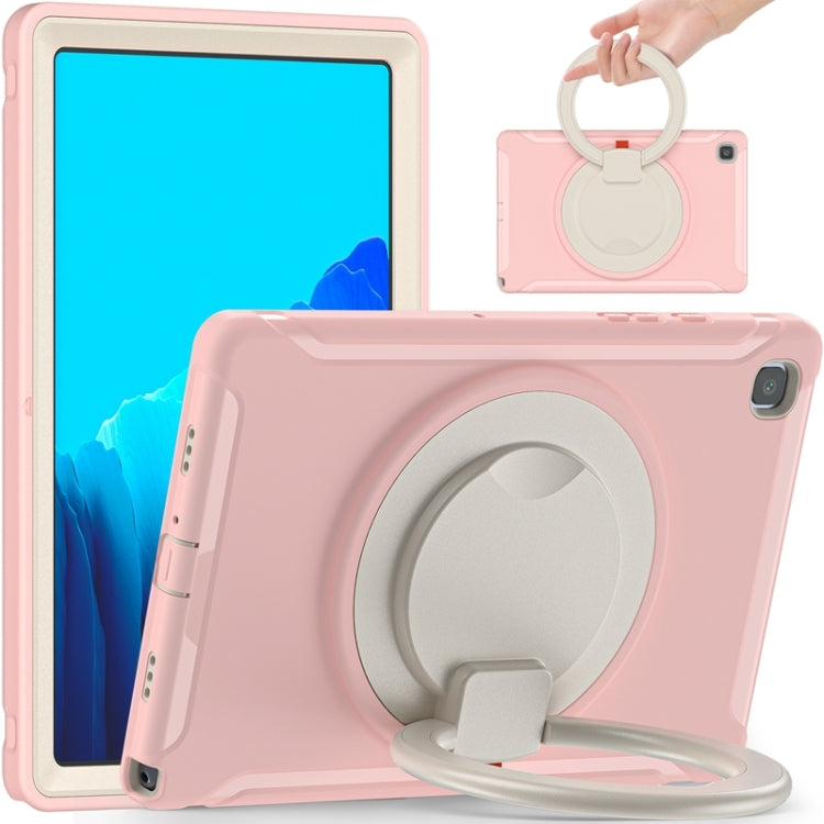 Shocproof Silicone + PC Protective Case with 360 Degree Rotation Foldable Handle Grip Holder & Pen Slot