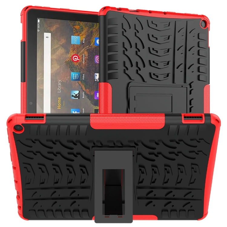 Tire Texture Shockproof TPU+PC Protective Case with Holder