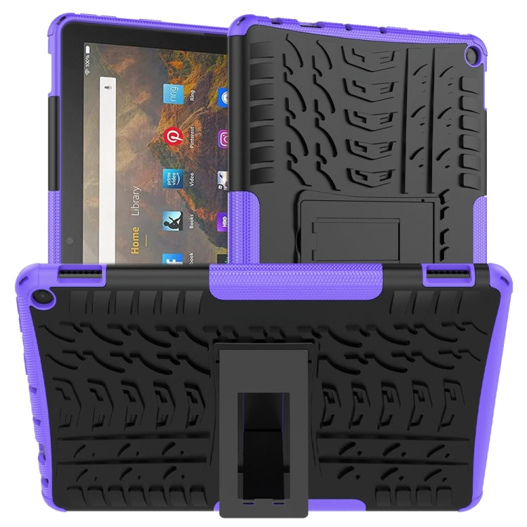Tire Texture Shockproof TPU+PC Protective Case with Holder