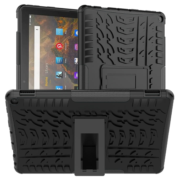 Tire Texture Shockproof TPU+PC Protective Case with Holder