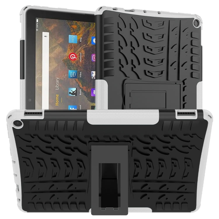 Tire Texture Shockproof TPU+PC Protective Case with Holder