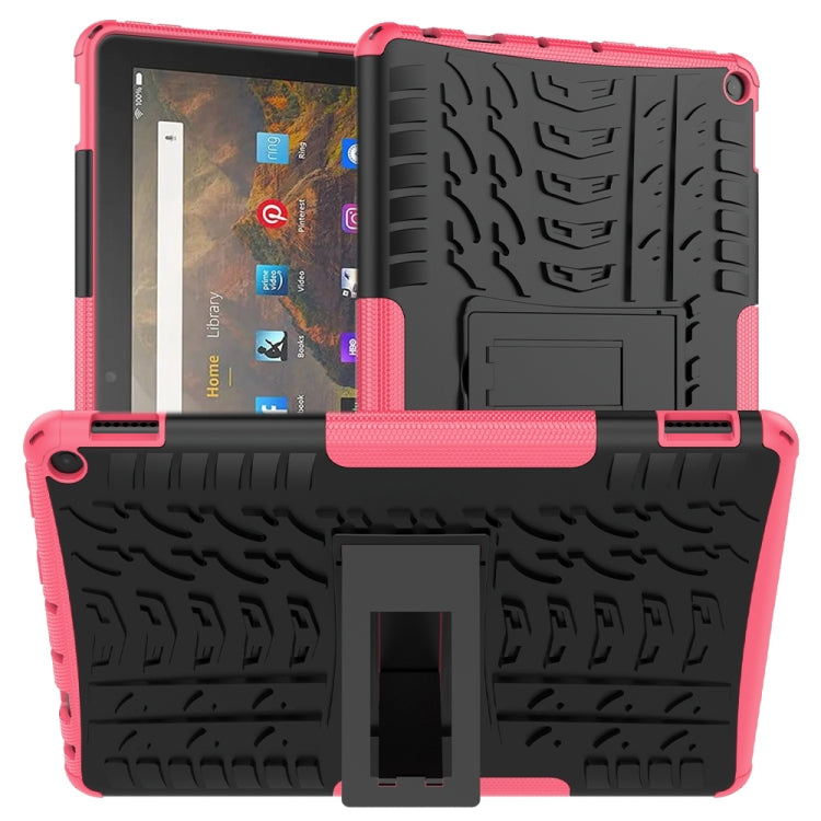 Tire Texture Shockproof TPU+PC Protective Case with Holder
