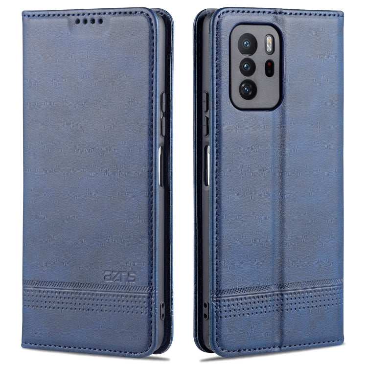 AZNS Magnetic Calf Texture Horizontal Flip Leather Case with Card Slots & Holder & Wallet