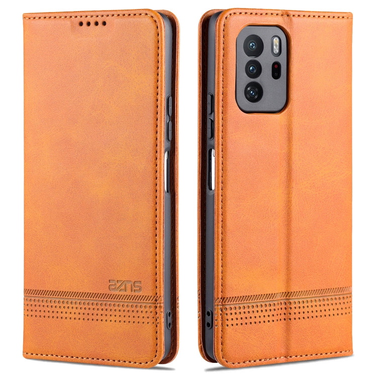 AZNS Magnetic Calf Texture Horizontal Flip Leather Case with Card Slots & Holder & Wallet