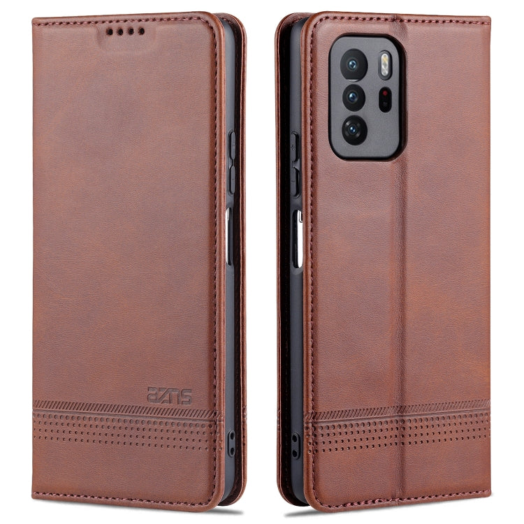 AZNS Magnetic Calf Texture Horizontal Flip Leather Case with Card Slots & Holder & Wallet