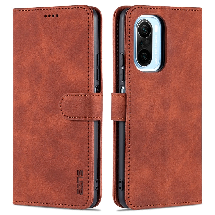 AZNS Skin Feel Calf Texture Horizontal Flip Leather Case with Card Slots & Holder & Wallet