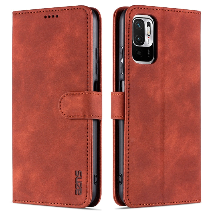 AZNS Skin Feel Calf Texture Horizontal Flip Leather Case with Card Slots & Holder & Wallet