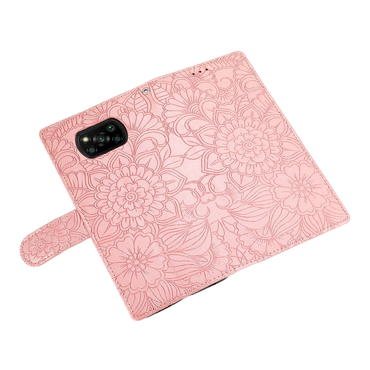 Skin Feel Embossed Sunflower Horizontal Flip Leather Case with Holder & Card Slots & Wallet & Lanyard