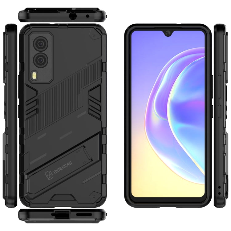 Punk Armor 2 in 1 PC + TPU Shockproof Case with Invisible Holder