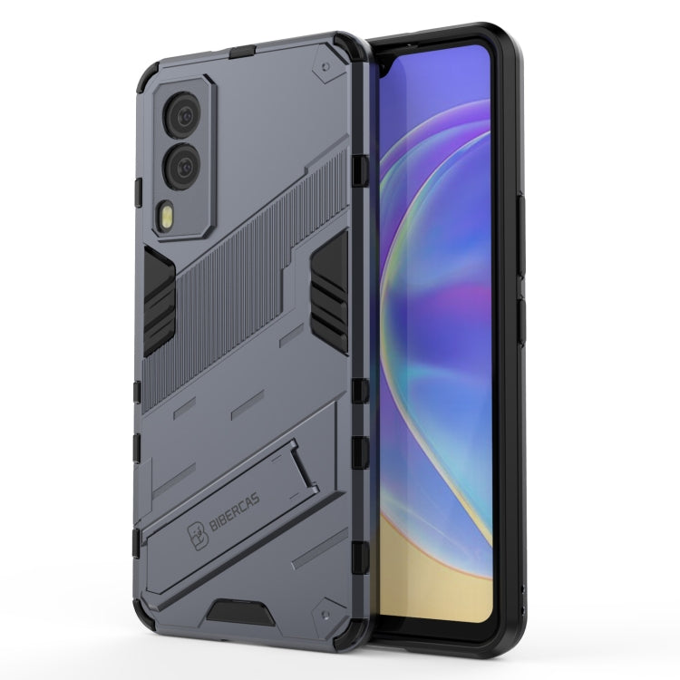 Punk Armor 2 in 1 PC + TPU Shockproof Case with Invisible Holder