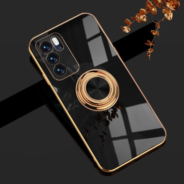 Electroplated Frame Silicone Shockproof Protective Case with Ring Holder
