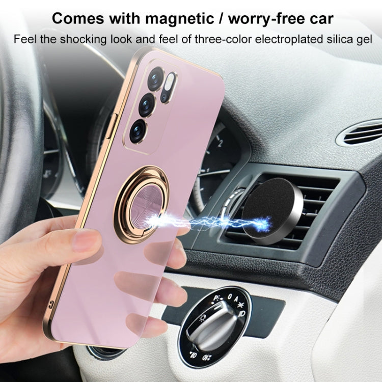 Electroplated Frame Silicone Shockproof Protective Case with Ring Holder