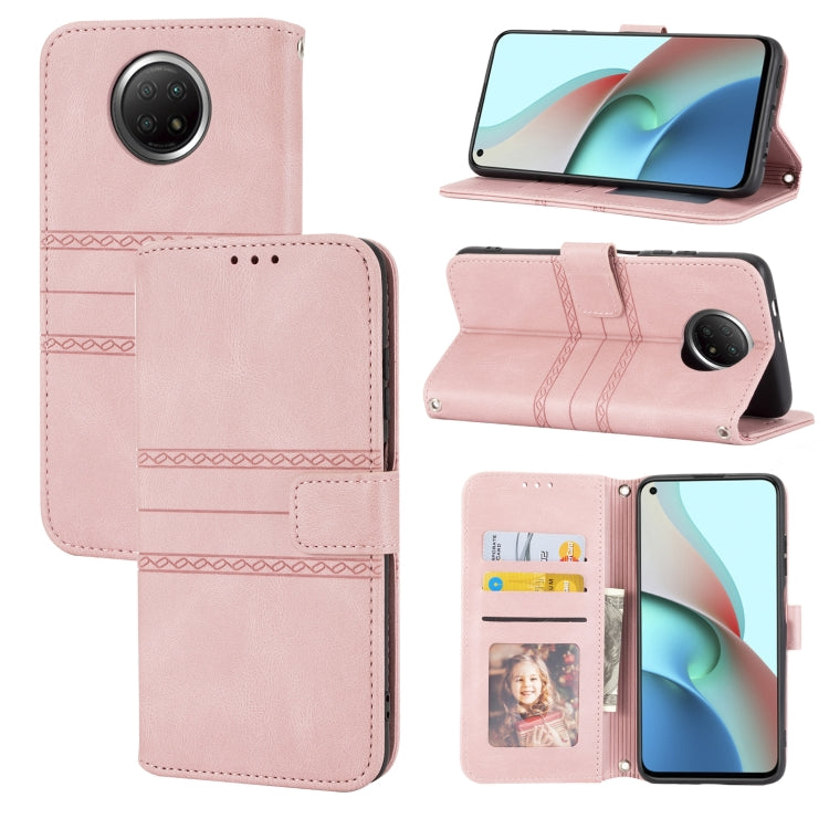 Embossed Striped Magnetic Buckle PU + TPU Horizontal Flip Leather Case with Holder & Card Slot & Wallet & Photo Frame & Sling