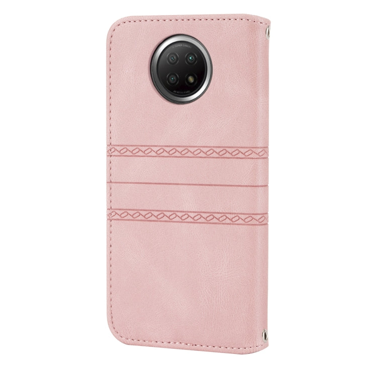 Embossed Striped Magnetic Buckle PU + TPU Horizontal Flip Leather Case with Holder & Card Slot & Wallet & Photo Frame & Sling