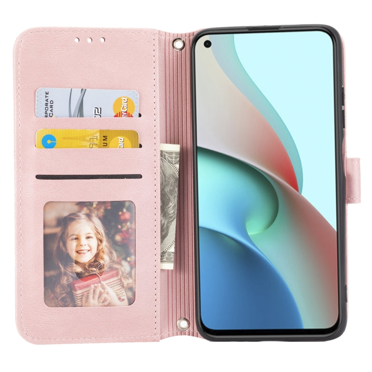 Embossed Striped Magnetic Buckle PU + TPU Horizontal Flip Leather Case with Holder & Card Slot & Wallet & Photo Frame & Sling