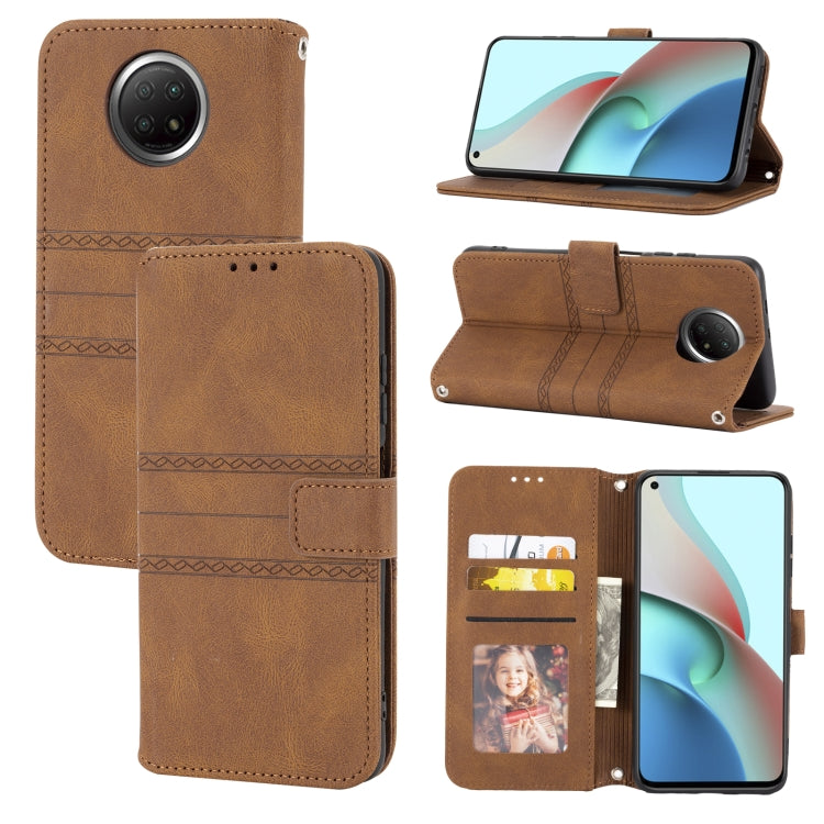 Embossed Striped Magnetic Buckle PU + TPU Horizontal Flip Leather Case with Holder & Card Slot & Wallet & Photo Frame & Sling