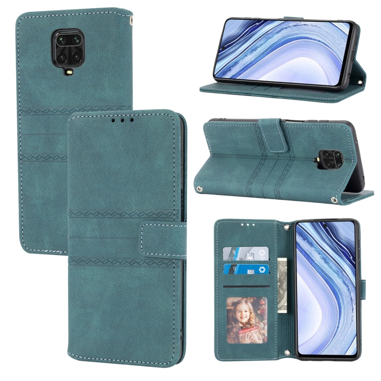 Embossed Striped Magnetic Buckle PU + TPU Horizontal Flip Leather Case with Holder & Card Slot & Wallet & Photo Frame & Sling