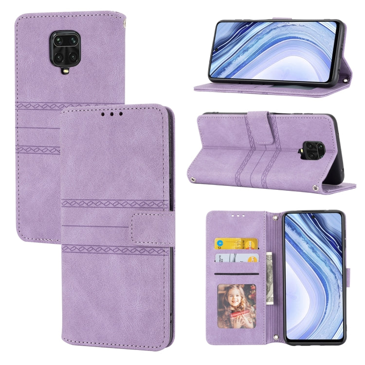 Embossed Striped Magnetic Buckle PU + TPU Horizontal Flip Leather Case with Holder & Card Slot & Wallet & Photo Frame & Sling