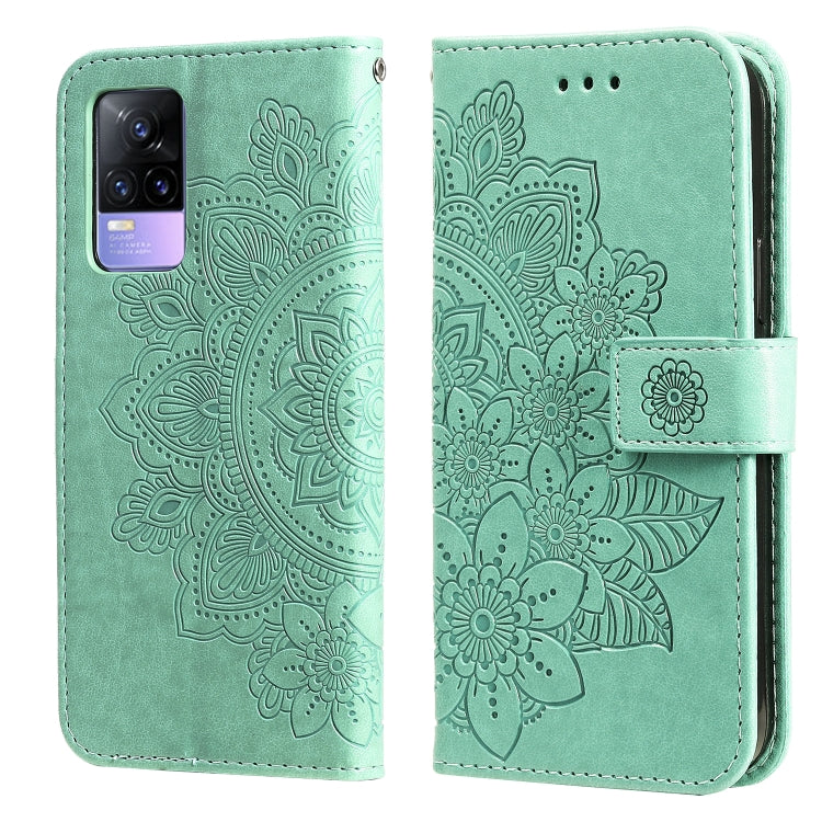7-petal Flowers Embossing Pattern Horizontal Flip PU Leather Case with Holder & Card Slots & Wallet & Photo Frame