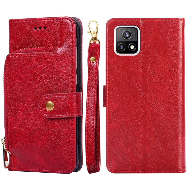 Zipper Bag PU + TPU Horizontal Flip Leather Case with Holder & Card Slot & Wallet & Lanyard