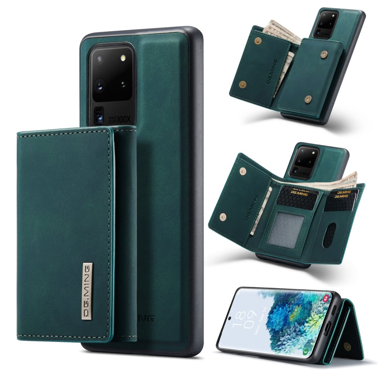 DG.MING M1 Series 3-Fold Multi Card Wallet Back Cover Shockproof Case with Holder Function