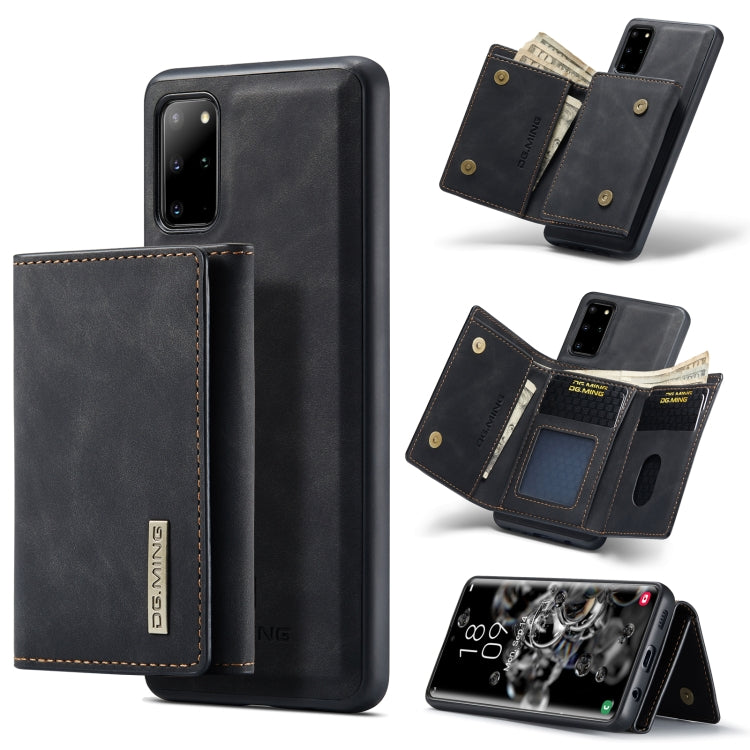 DG.MING M1 Series 3-Fold Multi Card Wallet Back Cover Shockproof Case with Holder Function