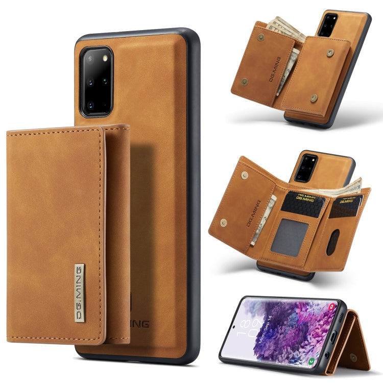 DG.MING M1 Series 3-Fold Multi Card Wallet Back Cover Shockproof Case with Holder Function