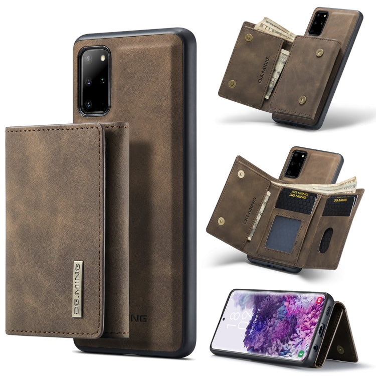 DG.MING M1 Series 3-Fold Multi Card Wallet Back Cover Shockproof Case with Holder Function