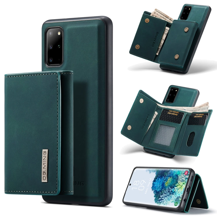 DG.MING M1 Series 3-Fold Multi Card Wallet Back Cover Shockproof Case with Holder Function