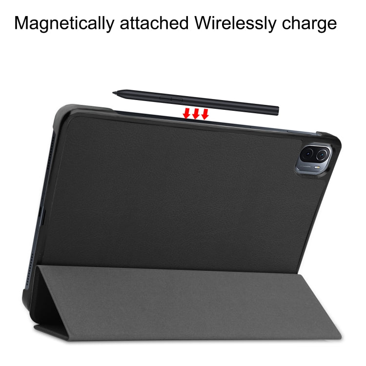 Custer Texture Horizontal Flip Leather Case with Three-folding Holder & Sleep / Wake-up Function