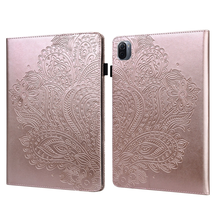 Peacock Embossed Pattern TPU + PU Horizontal Flip Leather Case with Holder & Card Slots & Wallet & Sleep / Wake-up Function