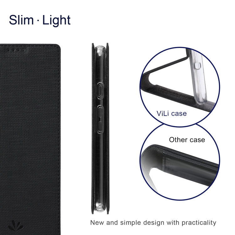 ViLi DMX Series Shockproof TPU + PU Leather Magnetic Attraction Horizontal Flip Case with Card Slot & Holder
