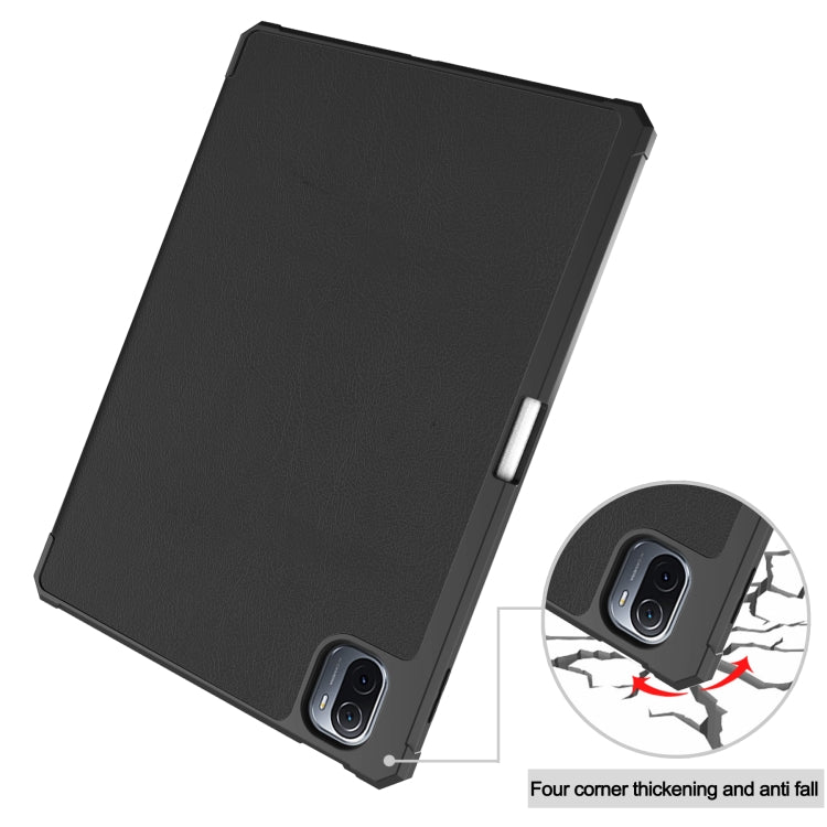 Custer Texture Horizontal Flip Leather Case with Three-folding Holder & Sleep / Wake-up Function