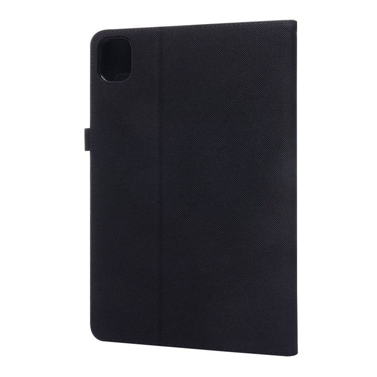 Horizontal Flip TPU + Fabric PU Leather Protective Case with Name Card Clip