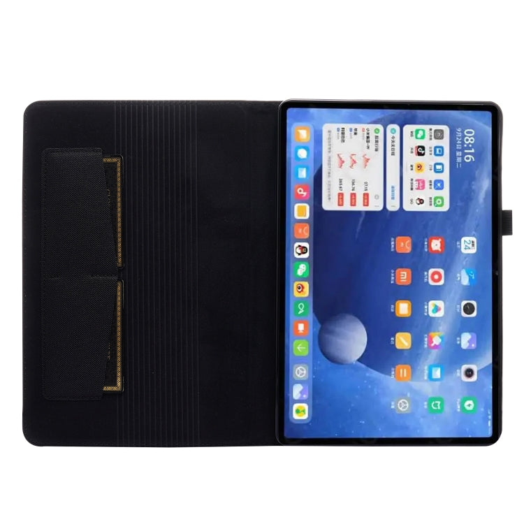 Horizontal Flip TPU + Fabric PU Leather Protective Case with Name Card Clip