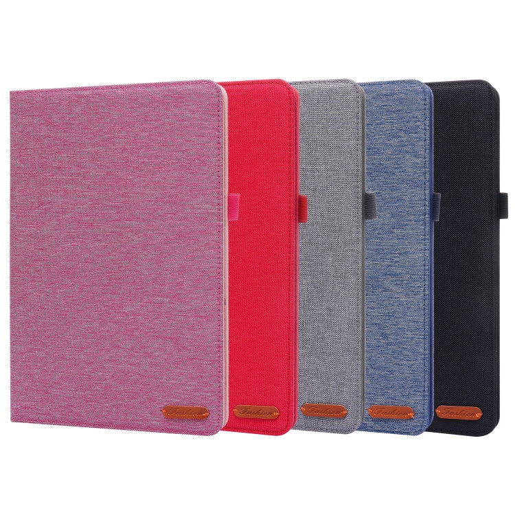 Horizontal Flip TPU + Fabric PU Leather Protective Case with Name Card Clip