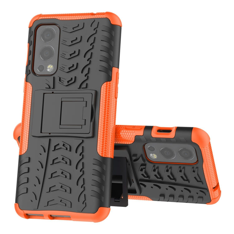 Tire Texture Shockproof TPU+PC Protective Case with Holder