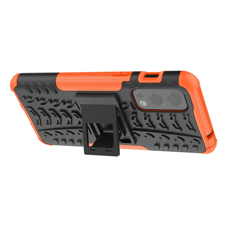 Tire Texture Shockproof TPU+PC Protective Case with Holder