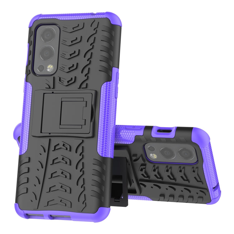 Tire Texture Shockproof TPU+PC Protective Case with Holder