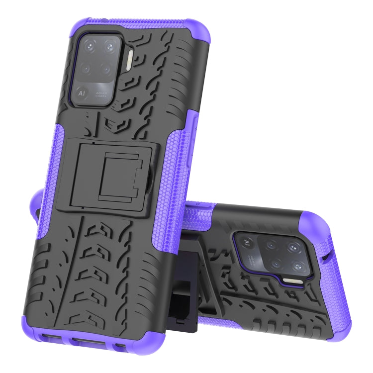 Tire Texture Shockproof TPU+PC Protective Case with Holder