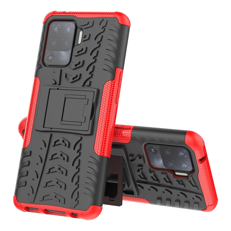 Tire Texture Shockproof TPU+PC Protective Case with Holder