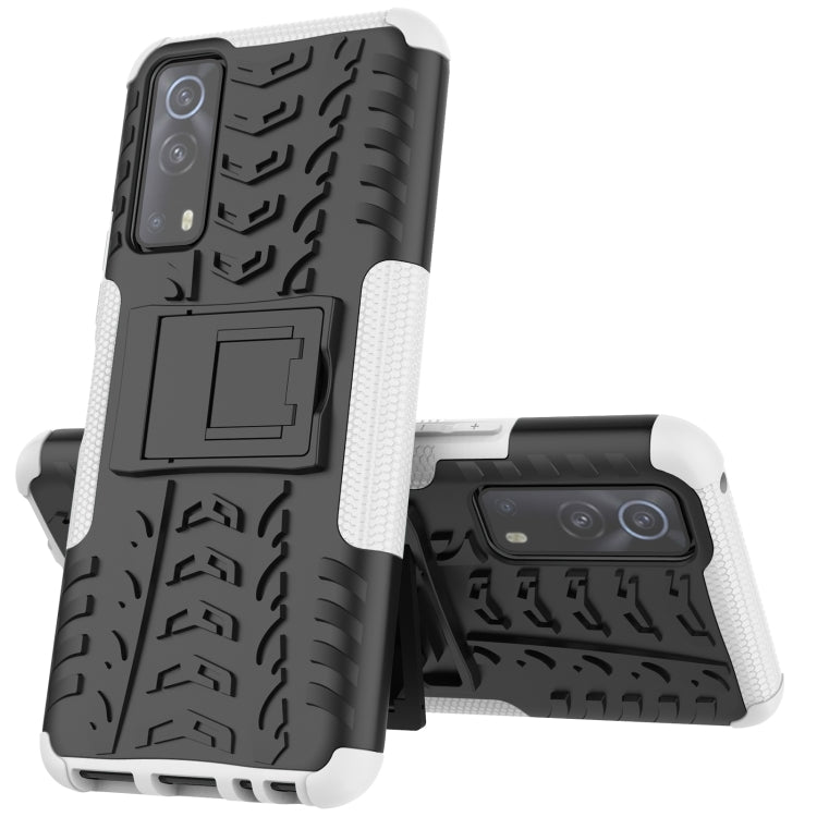 Tire Texture Shockproof TPU+PC Protective Case with Holder