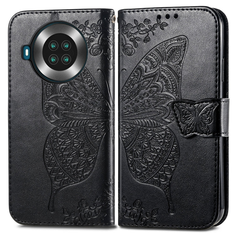 Butterfly Love Flowers Embossed Horizontal Flip Leather Case with Holder & Card Slots & Wallet & Lanyard
