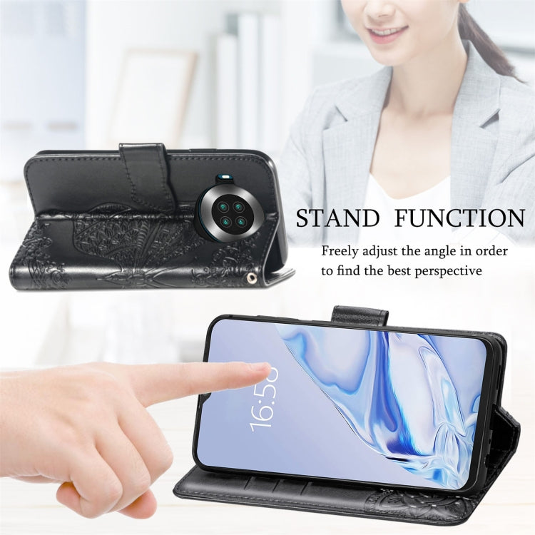 Butterfly Love Flowers Embossed Horizontal Flip Leather Case with Holder & Card Slots & Wallet & Lanyard